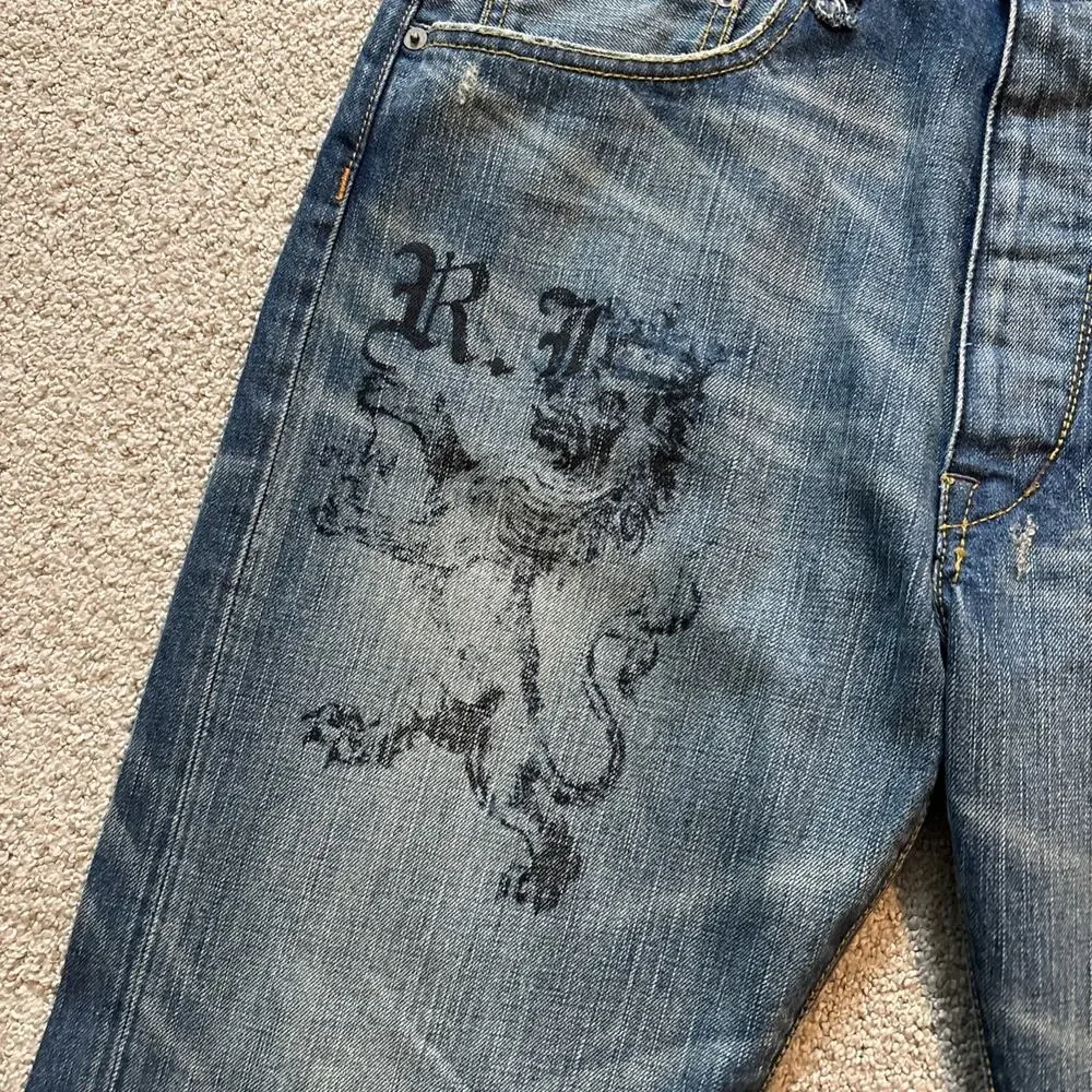 Polo Ralph Lauren Patch Rugby Denim University Relaxed Jeans Men Sz 32/32